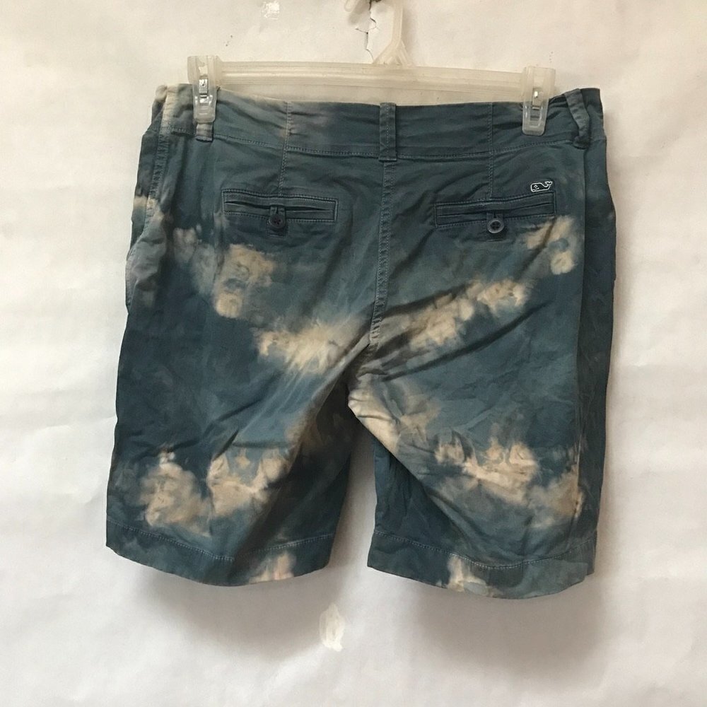 Vineyard Vines X Custom BLue Cotton Tie Dye Shorts Size 8 Soft Golf Tennis - Picture 4 of 5